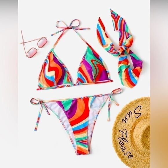 Women’s Plus Bikini Swimsuit 2 Piece Swimwear - Picture 1 of 5